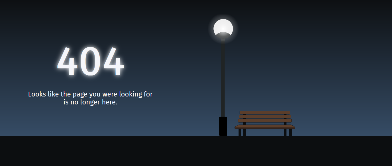 Demo Image: 404 Error page