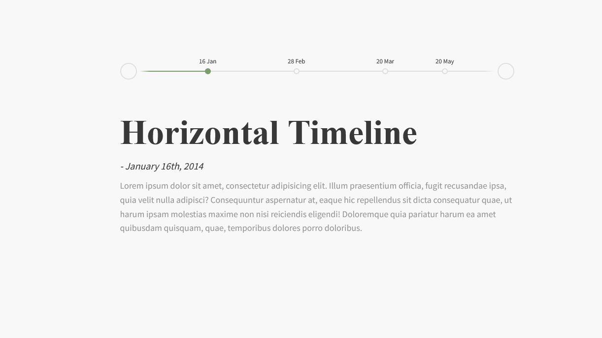 Demo Image: Horizontal Timeline