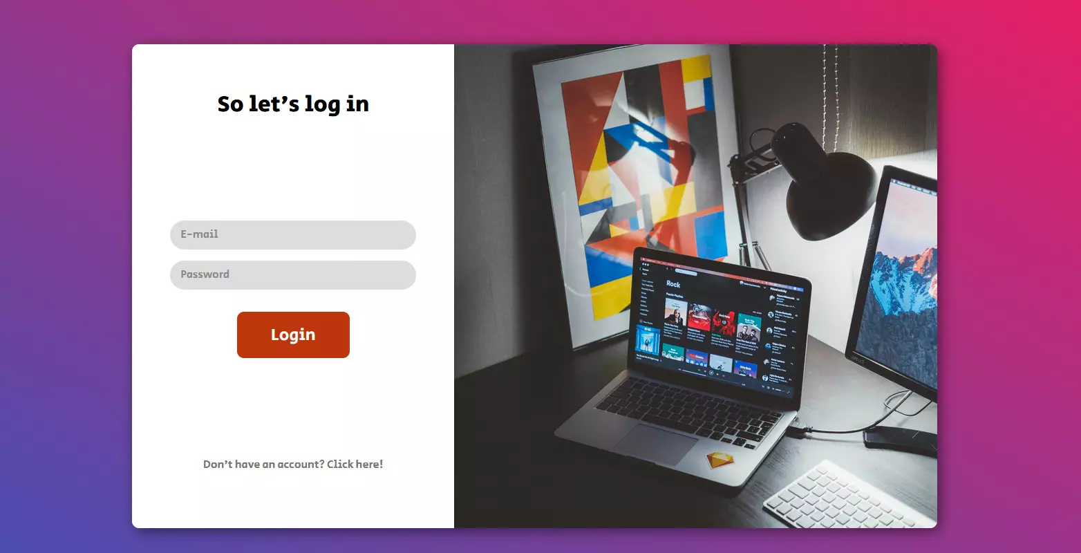 Demo Image: Login Page
