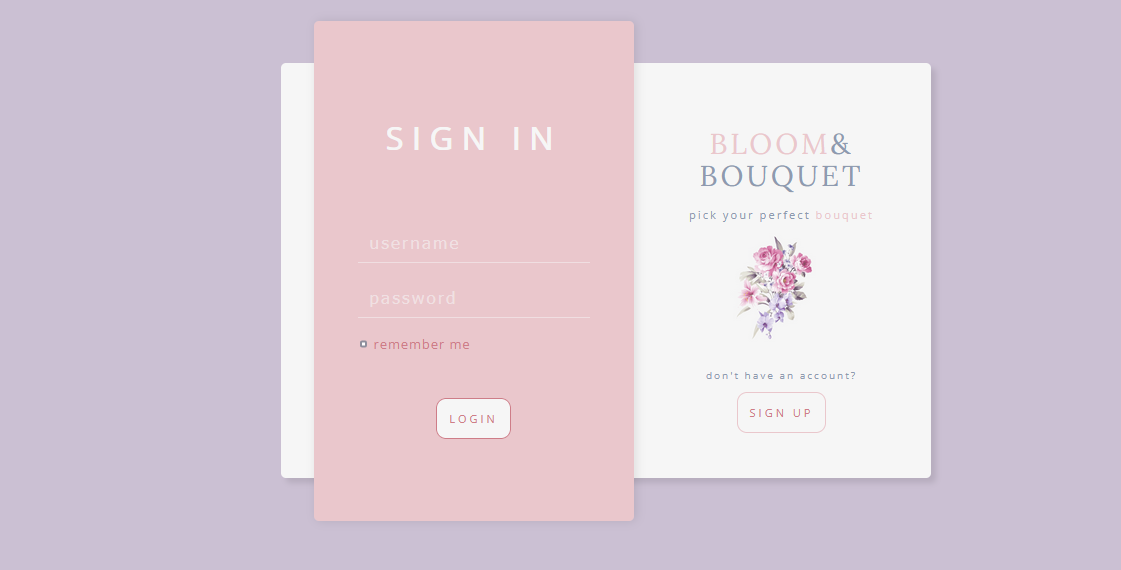 Demo Image: Sign Up & Sign In Form
