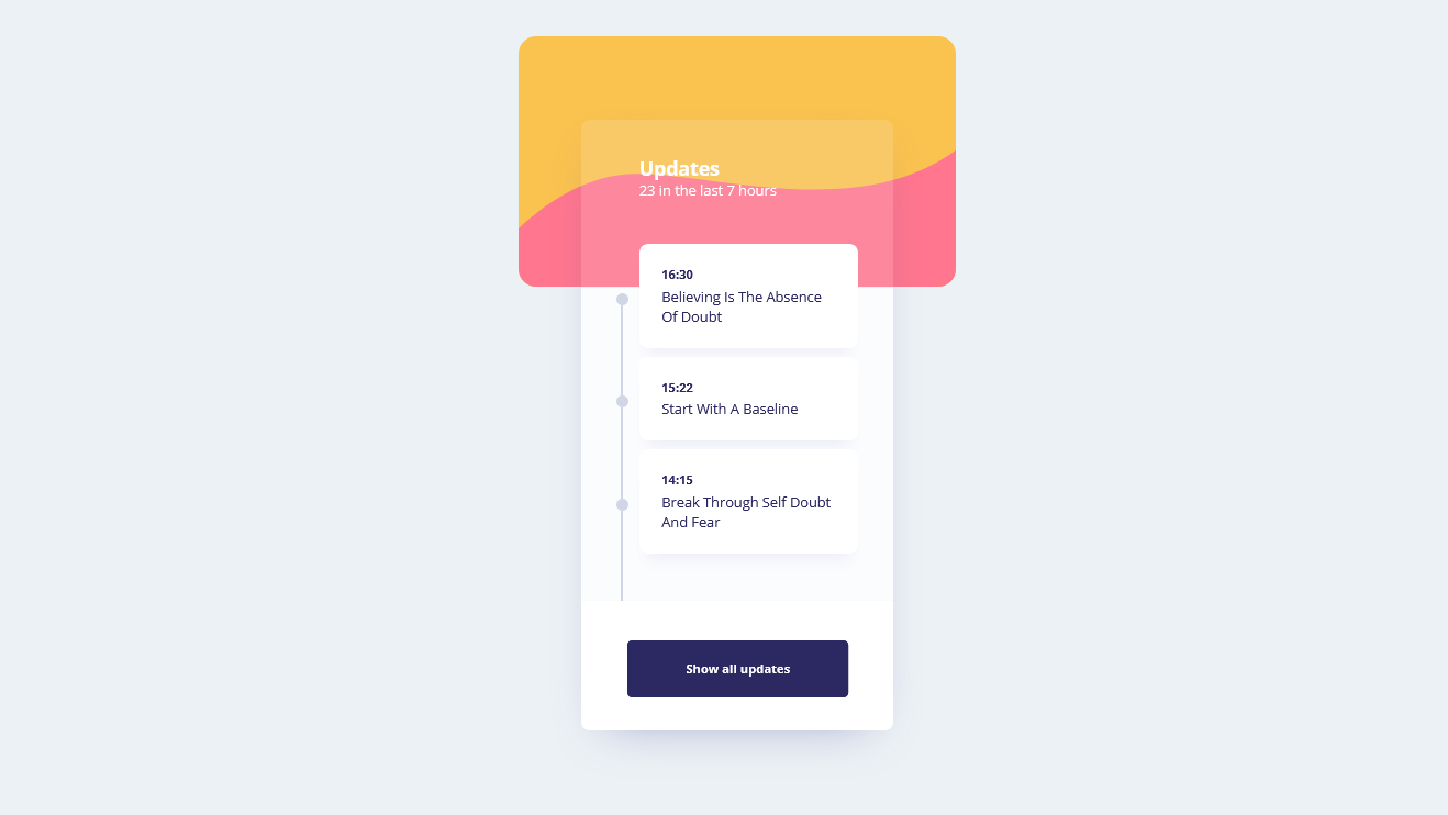 Demo Image: Timeline UI Design
