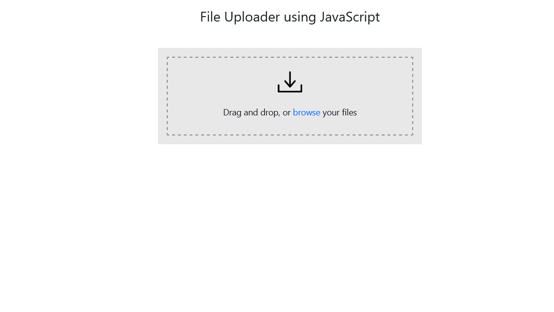 Demo Image: Drag and Drop File Uploader