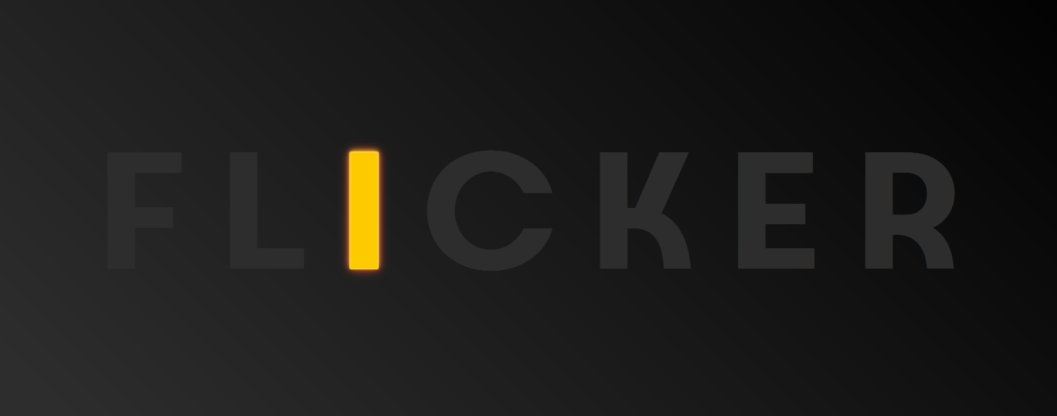 Flickering Light Text Effect