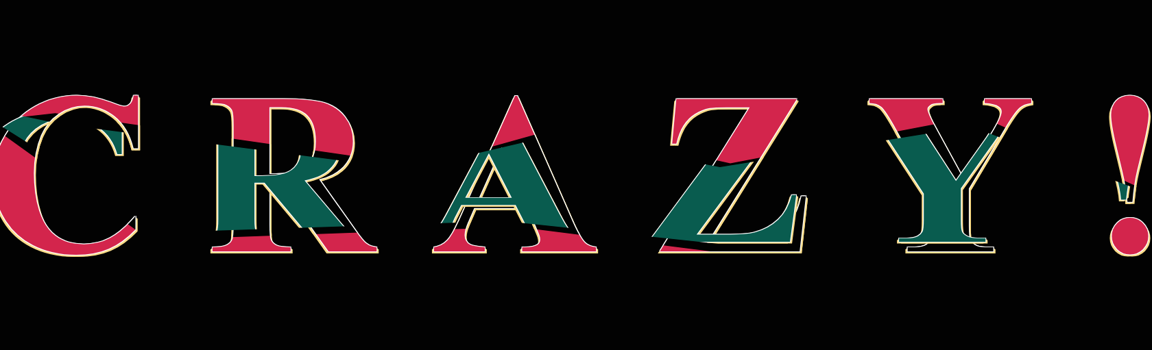 Crazy text effects with blend modes and clip-path