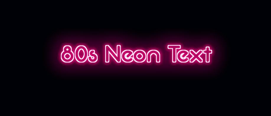 CSS Neon Font Text Effect